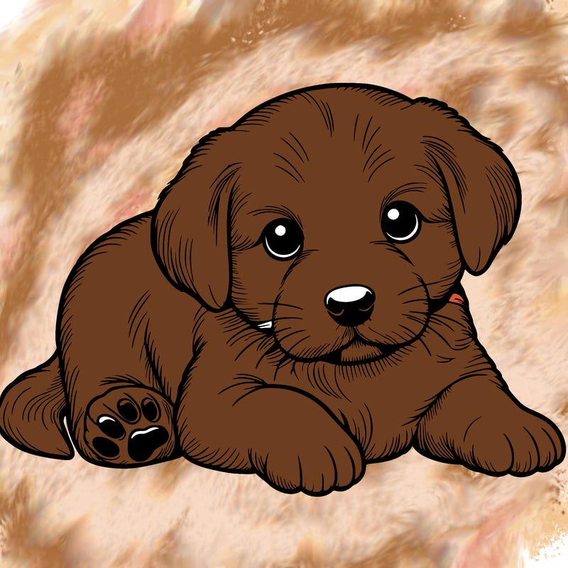 a cute realistic puppy