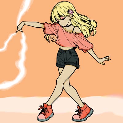 realistic girl danceing