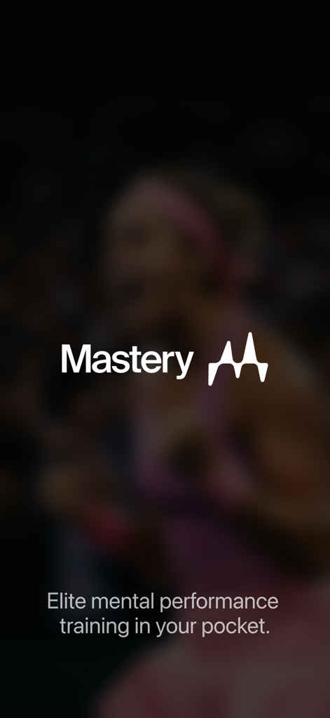 The Mastery App - The Mastery App logo and tagline Elite mental performance training in your pocket