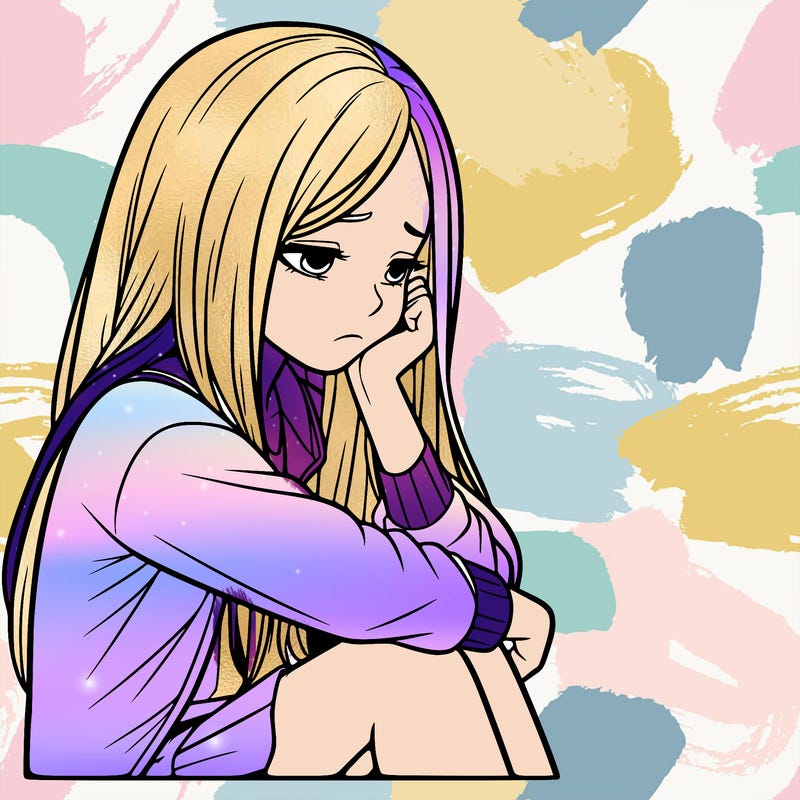 a realistic girl with depression