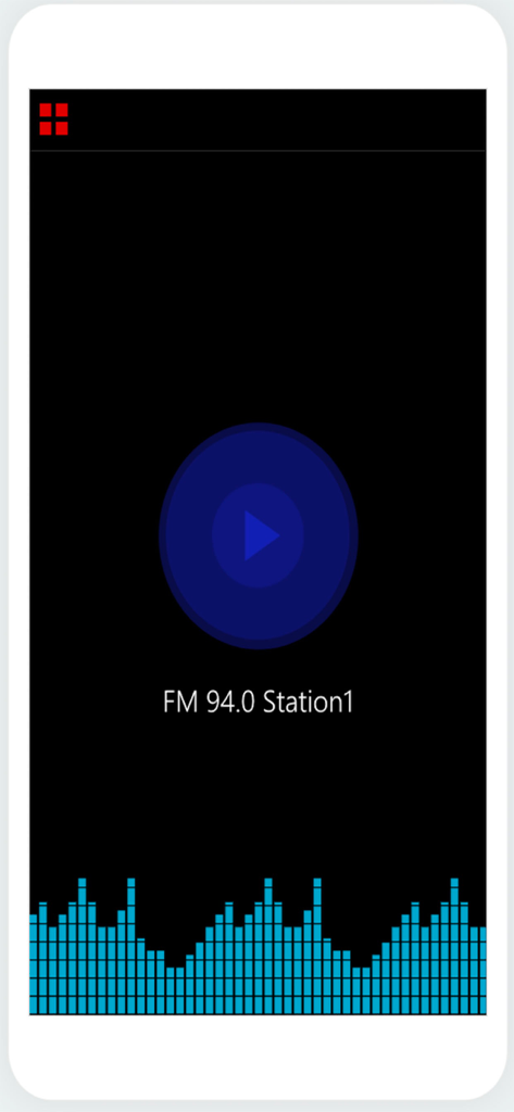 Live audio stream player interface for RFM Radio Senegal showing frequency 94.0 and equalizer.