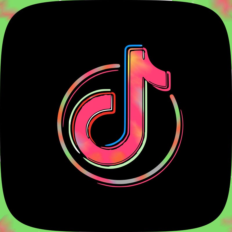 tiktok logo neon