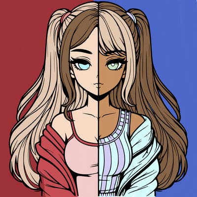 realistic girl split