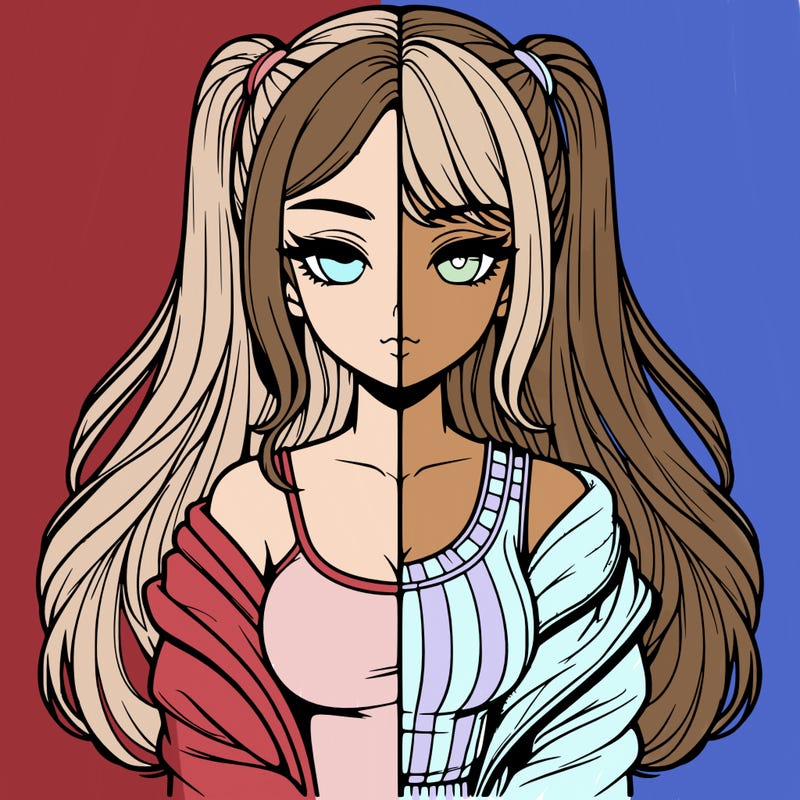 realistic girl split