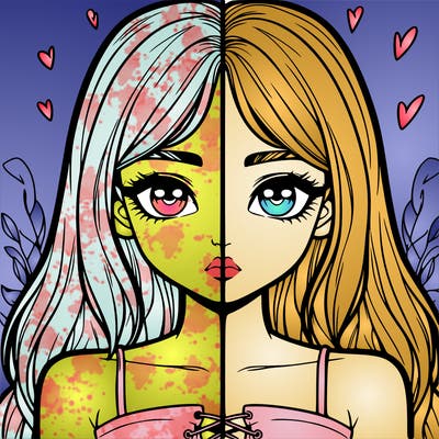 realistic girl split