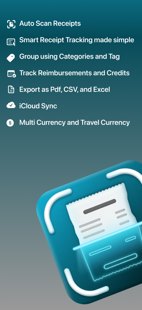 Smart Scan Receipts: Receiptly - Descripción general de las funciones de Smart Scan Receipts, incluido el escaneo automático y la sincronización en la nube