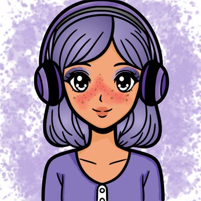 one women with headphones