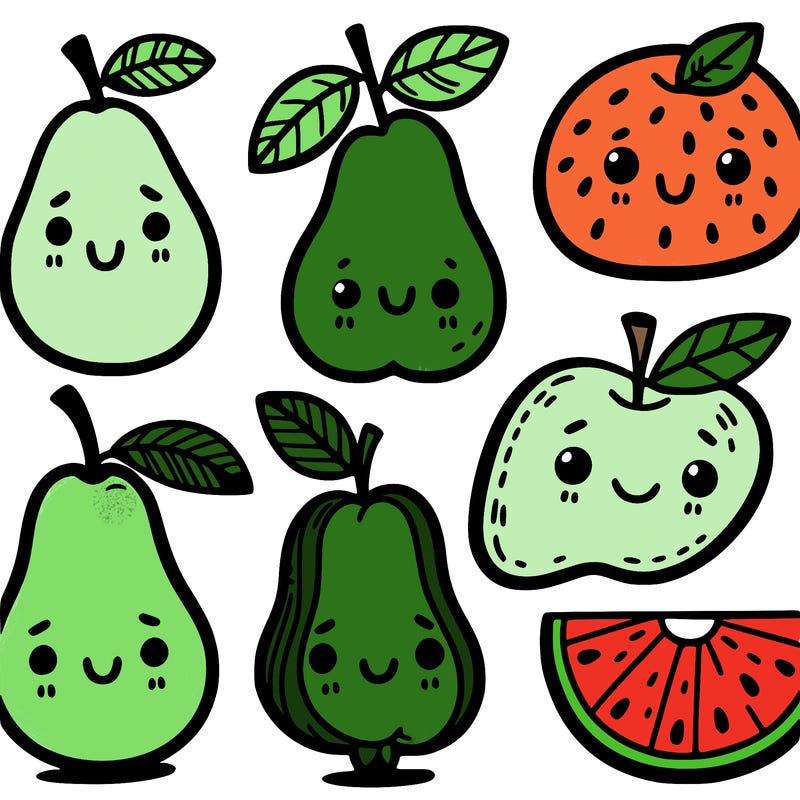 fruit with faces
