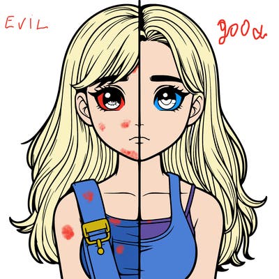 realistic girl split