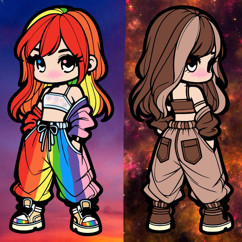 girl in crop top and baggy pants