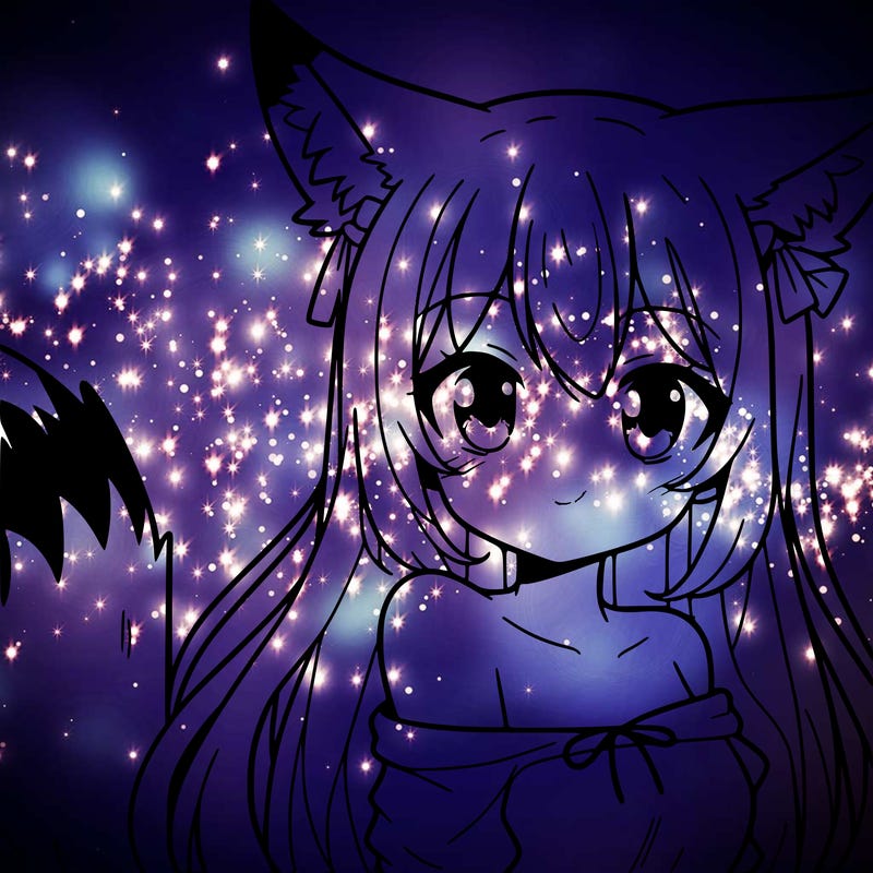 manga character girl fox ears and tail