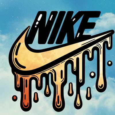 dripping nike logo
