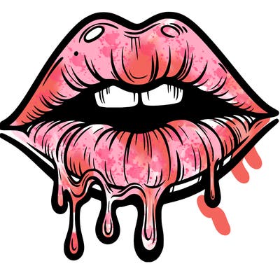 lips that look realistic and drip
