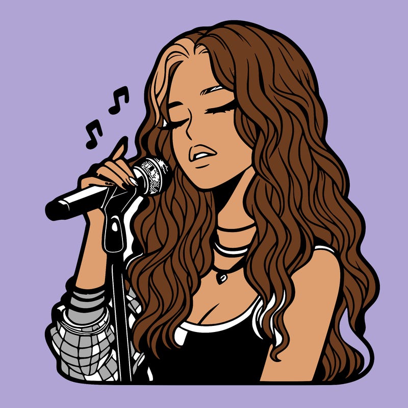 realistic female singer