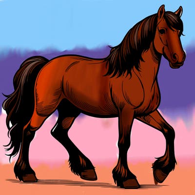 realistic horse