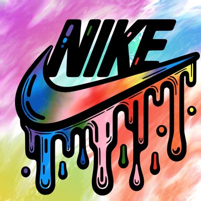 dripping nike logo