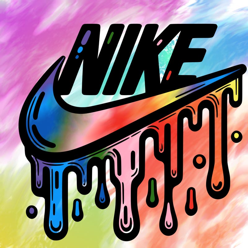 dripping nike logo