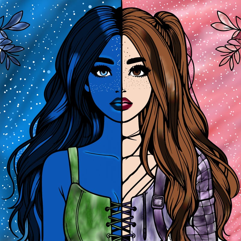 realistic girl split