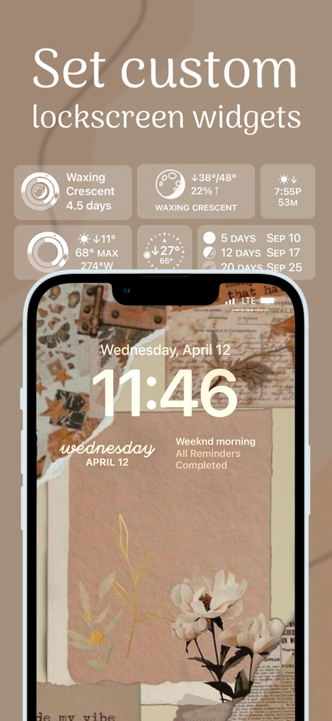 Icon Changer: Themes Widgets - Widgets de pantalla de bloqueo personalizados con temas estéticos y fondo de pantalla