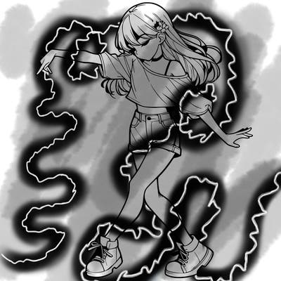 realistic girl danceing