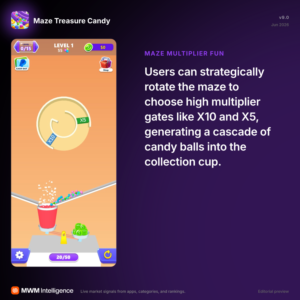 Maze Treasure Candy - Games App | MWM