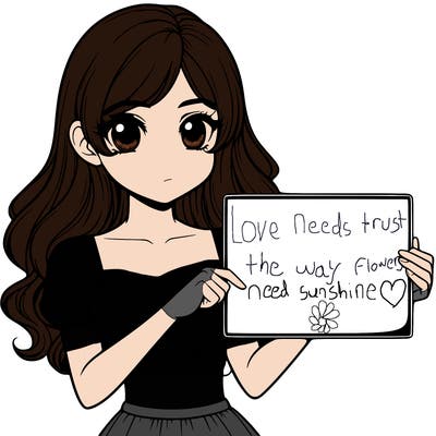 realistic pretty girl holding blank sign