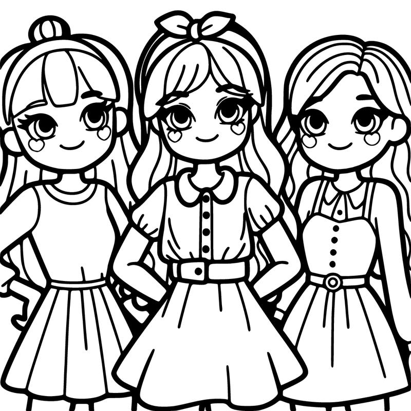 a girl with her friends