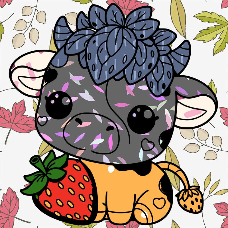 cute strawberry cow