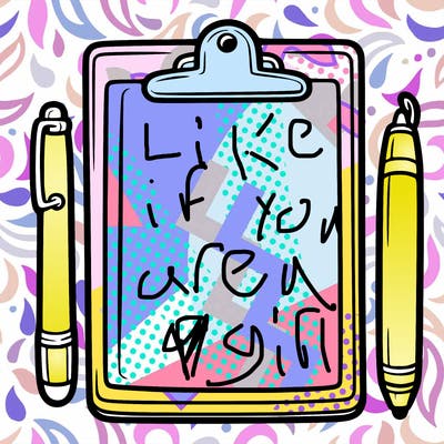 blank clip board with pen