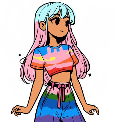 girl in a cute crop top