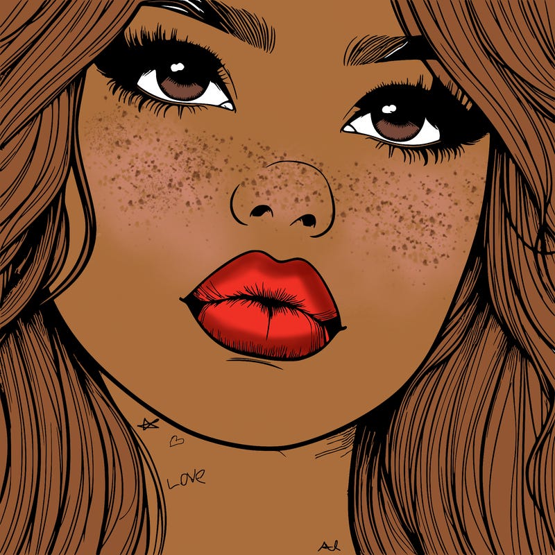 really realistic girl with lips