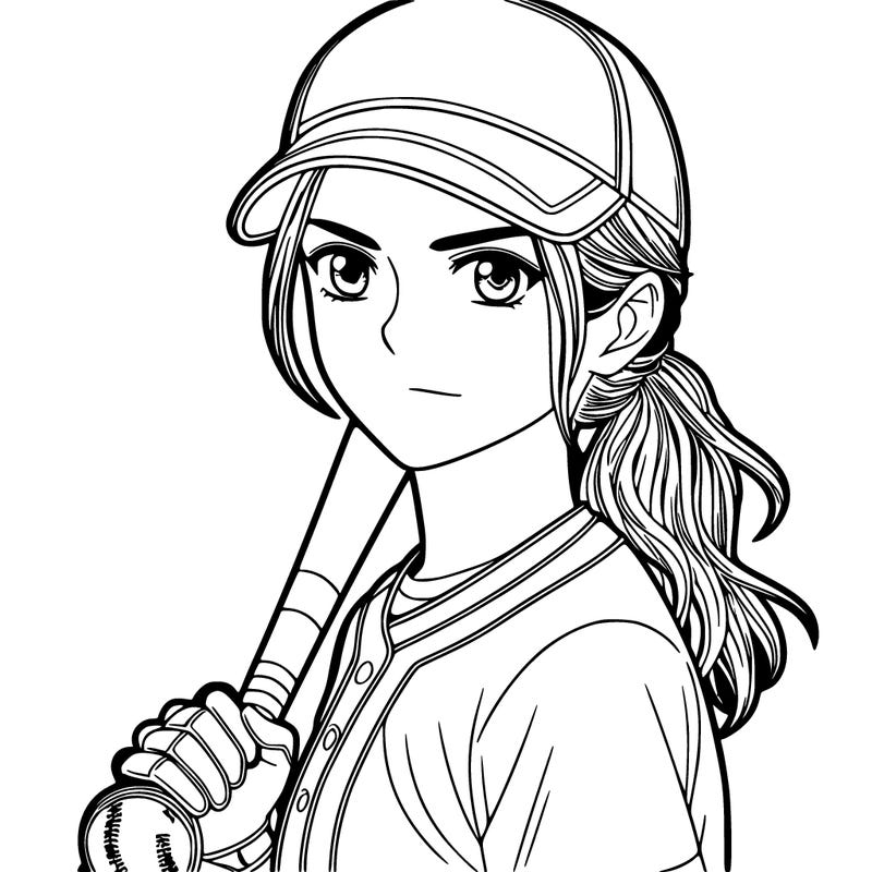 a realistic softball player
