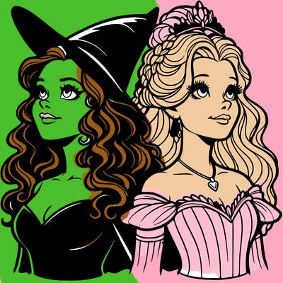 'elphaba and glinda (realistic)