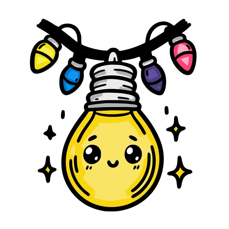 small bulb of a garland