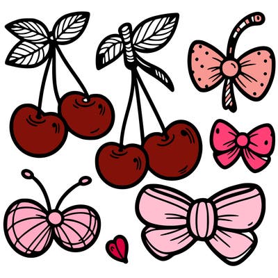 cherrys and bows
