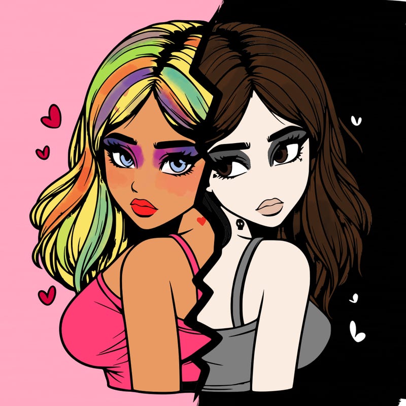 realistic girl split