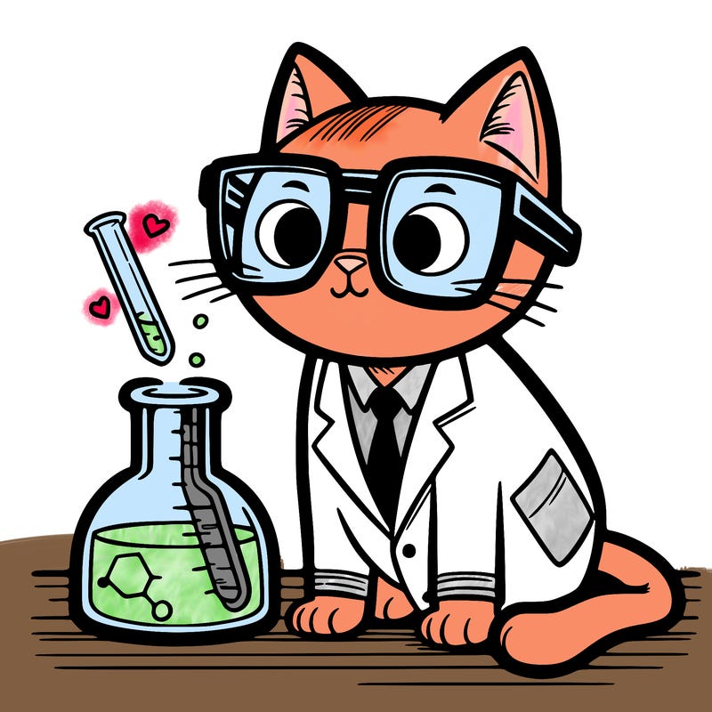 scientist cat