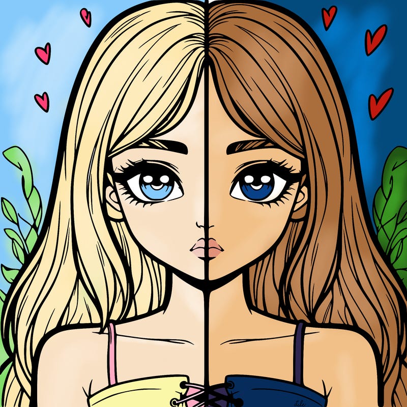 realistic girl split