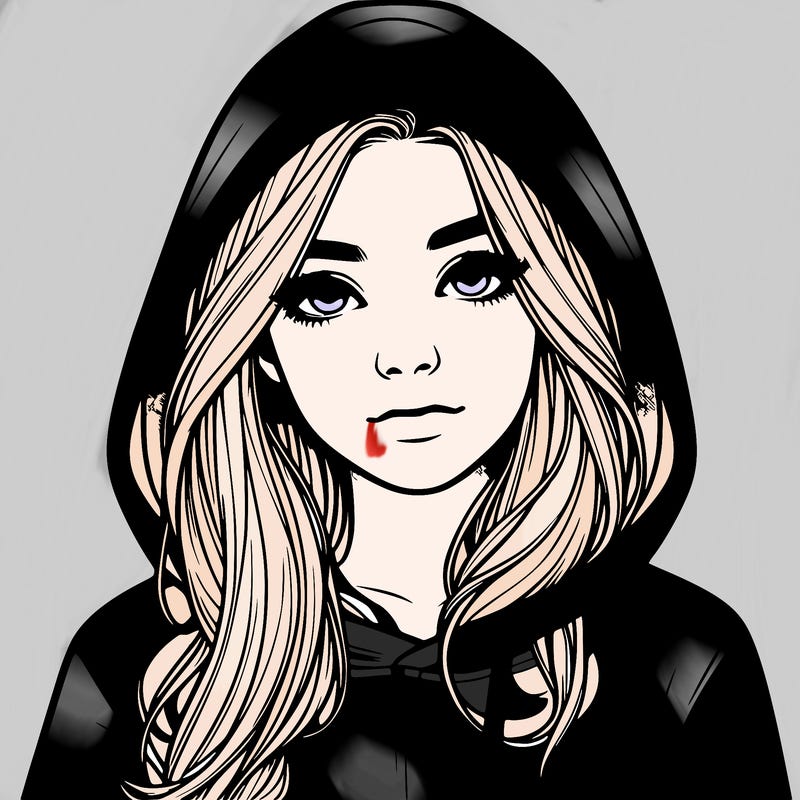 realistic girl with a hoodie