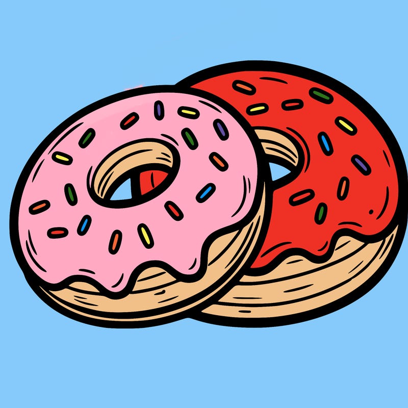 a piece of food doughnuts