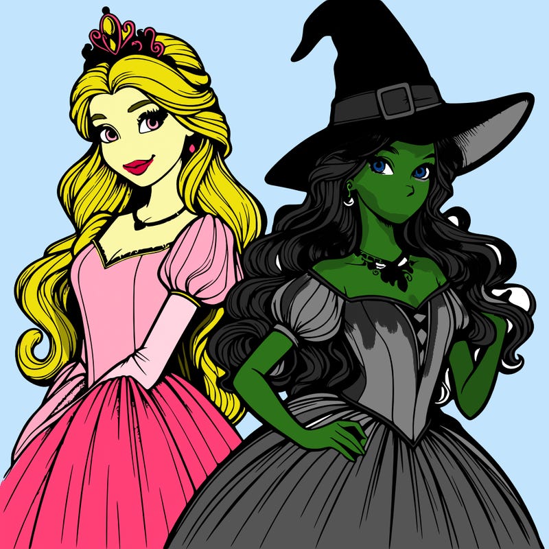 a realistic princess and a witch