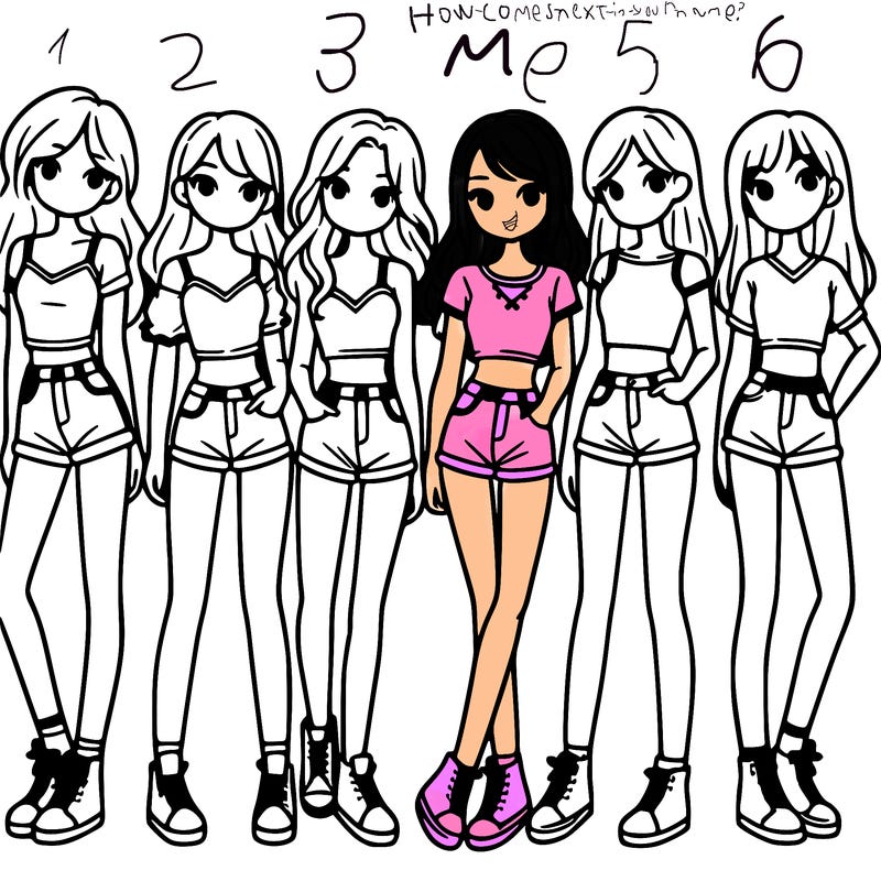 a group of girls wearing crop tops and shorts