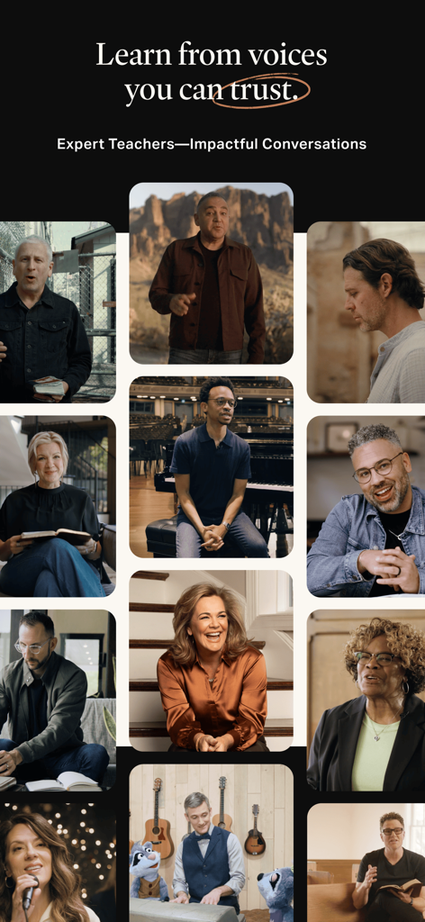 QAVA - Ein Raster aus verschiedenen christlichen Experten, Lehrern und Rednern, die auf der QAVA Streaming-Plattform vorgestellt werden