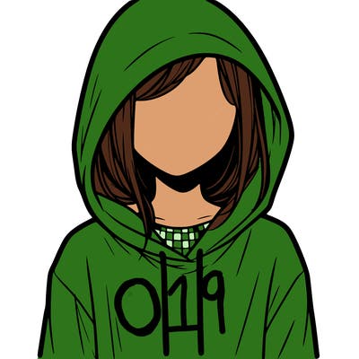 faceless girl in hoodie