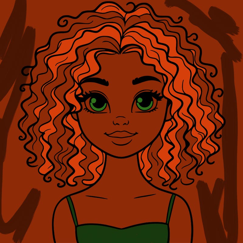 woman with curly hair