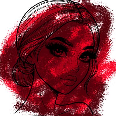 realistic girl with lashes