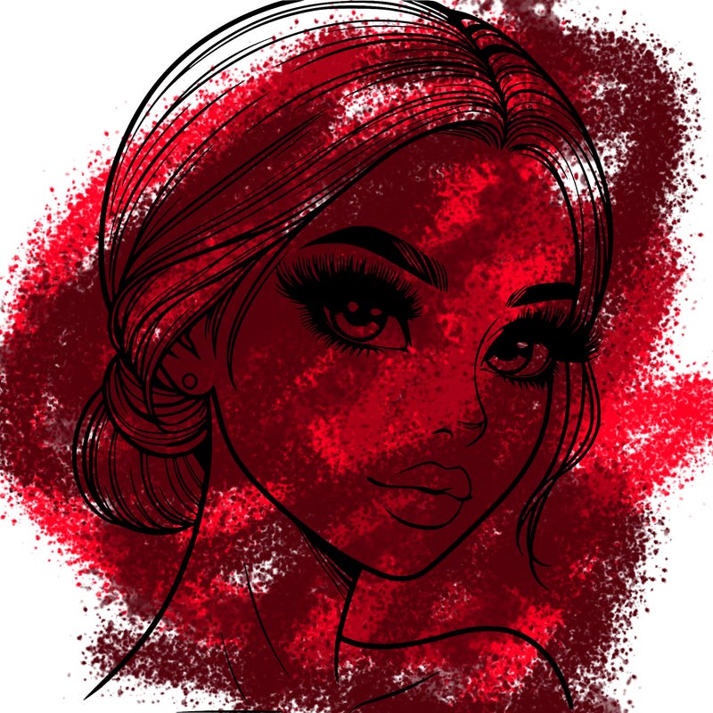 realistic girl with lashes