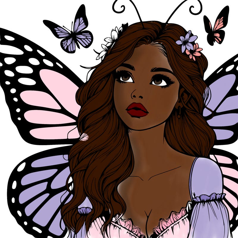 butterfly fairy realistic girl