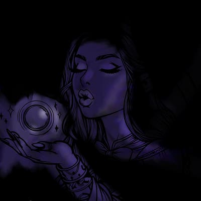 realistic elf casting a spell with lips