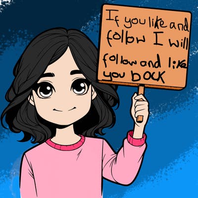 realistic girl holding up a sign